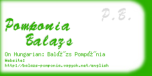 pomponia balazs business card